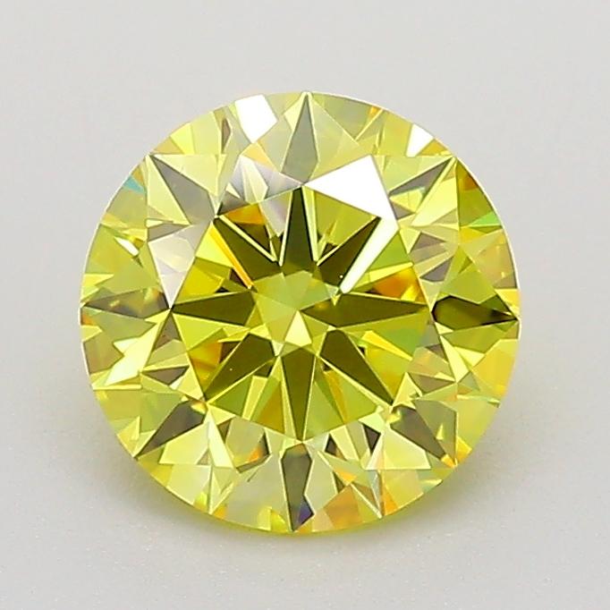 1.30 Ct. Fancy Intense  Yellow Round Lab Grown Diamond