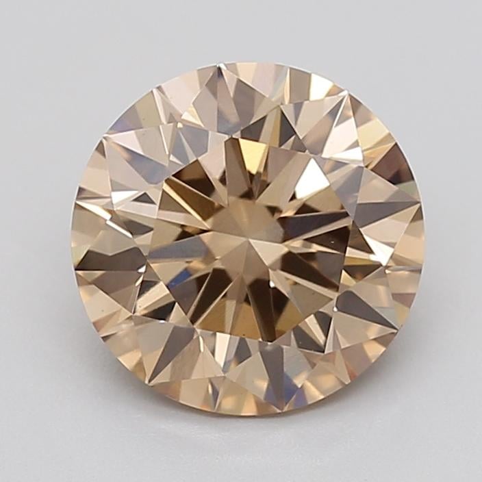 2.01 Ct. Light  Brown Round Lab Grown Diamond