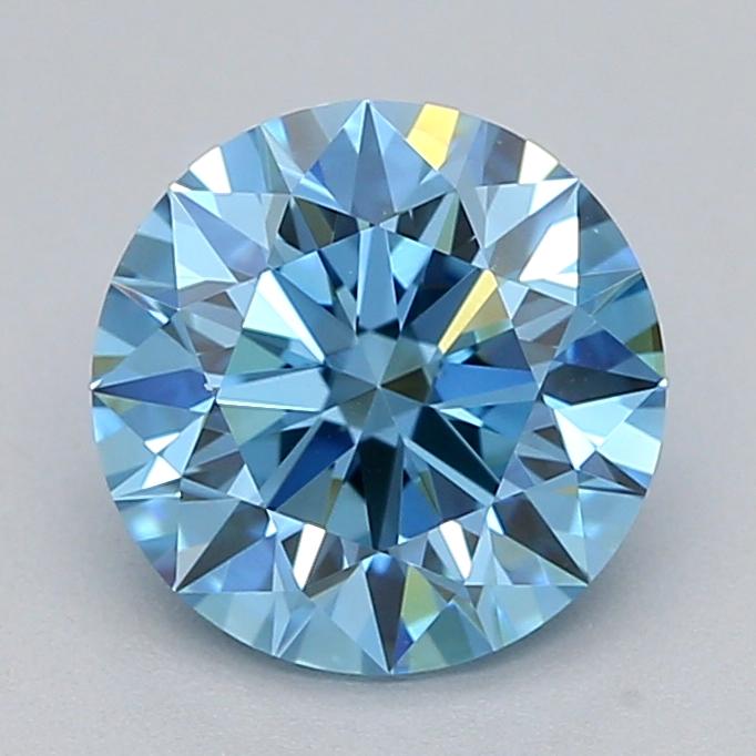 1.01 Ct. Fancy Vivid  Blue Round Lab Grown Diamond