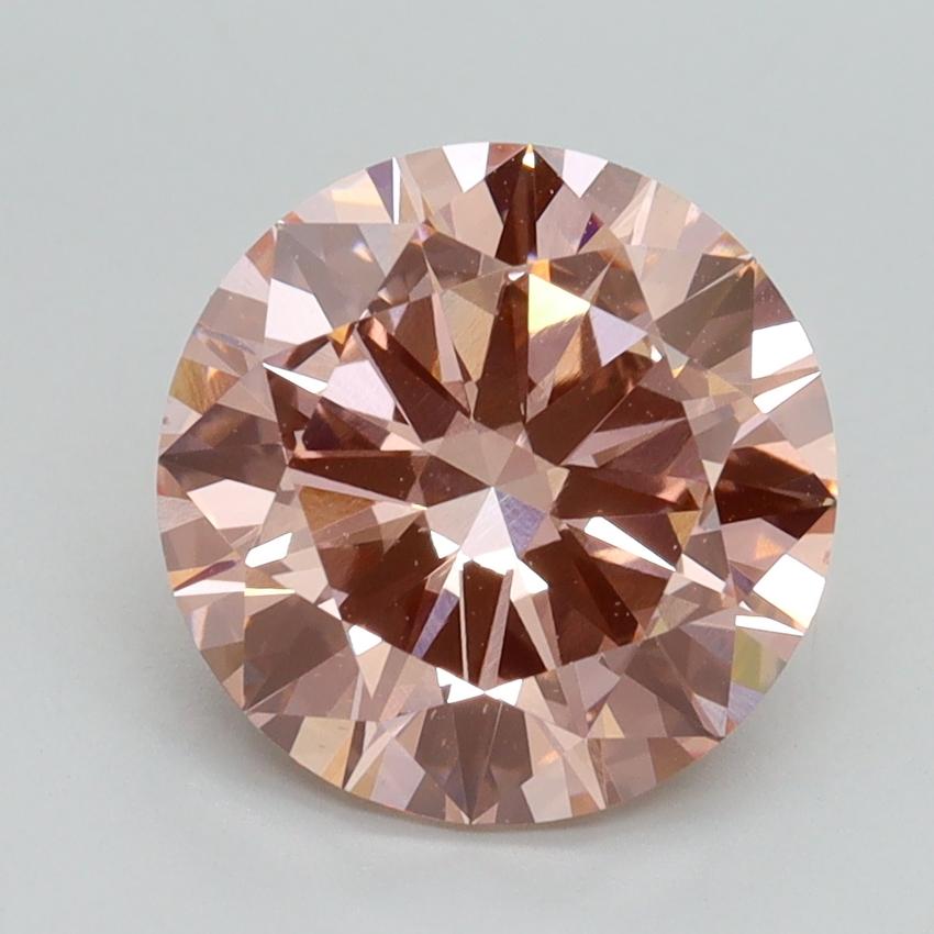 2.80 Ct. Fancy Intense Pink Round Lab Grown Diamond