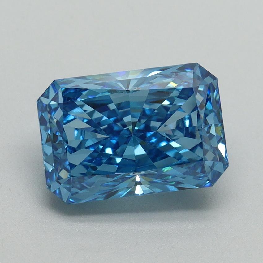 3.01 Ct. Fancy Vivid Blue Radiant Lab Grown Diamond