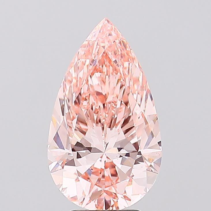 5.00 Ct. Fancy Vivid Pink Pear Lab Grown Diamond
