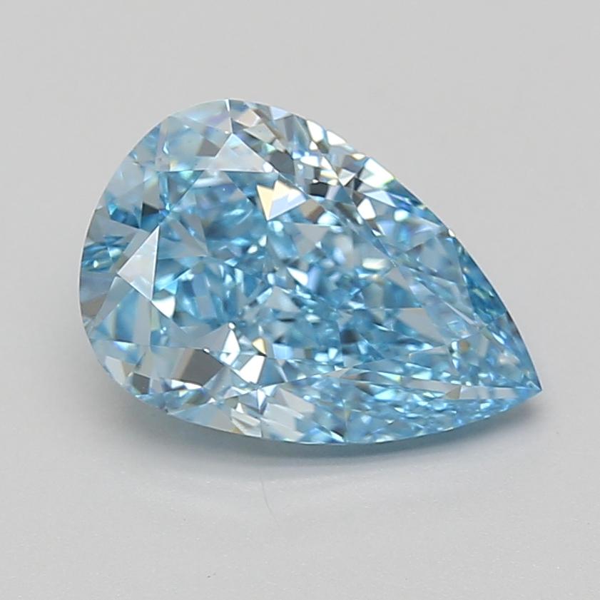 3.02 Ct. Fancy Vivid Blue Pear Lab Grown Diamond