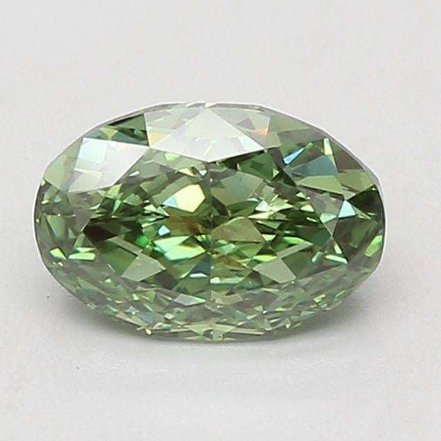 1.56 Ct. Fancy Vivid Green Oval Lab Grown Diamond