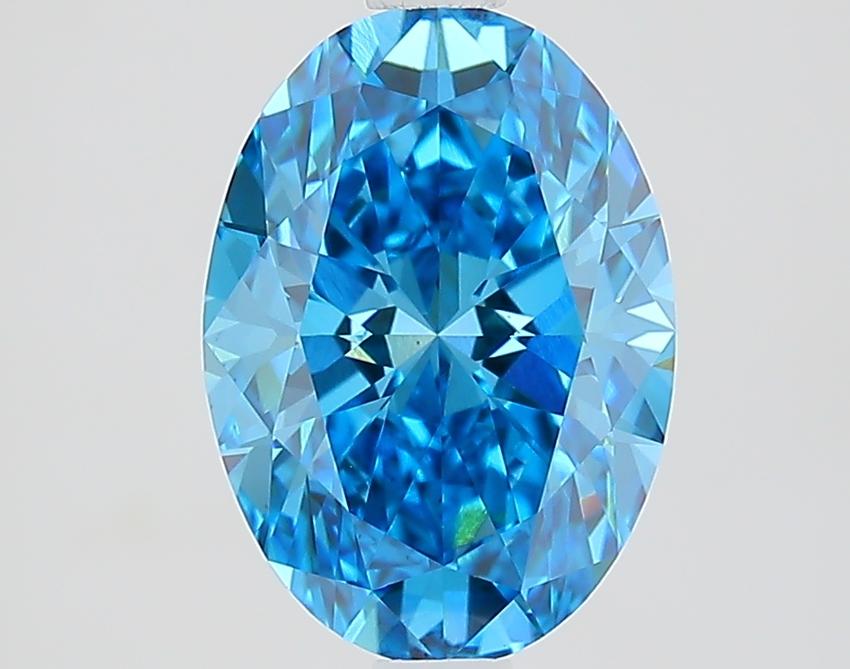 2.09 Ct. Fancy Vivid Blue Oval Lab Grown Diamond