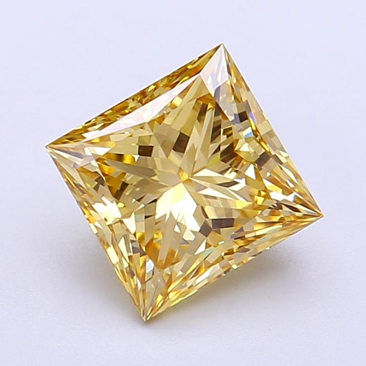 2.03 Ct. Fancy Intense Yellow Princess Lab Grown Diamond