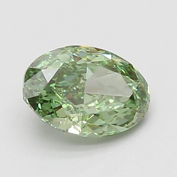 1.09 Ct. Fancy Vivid Green Oval Lab Grown Diamond