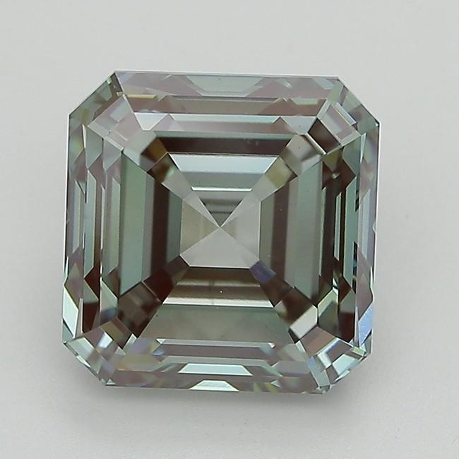 7.14 Ct. Fancy Intense  Green Asscher Lab Grown Diamond