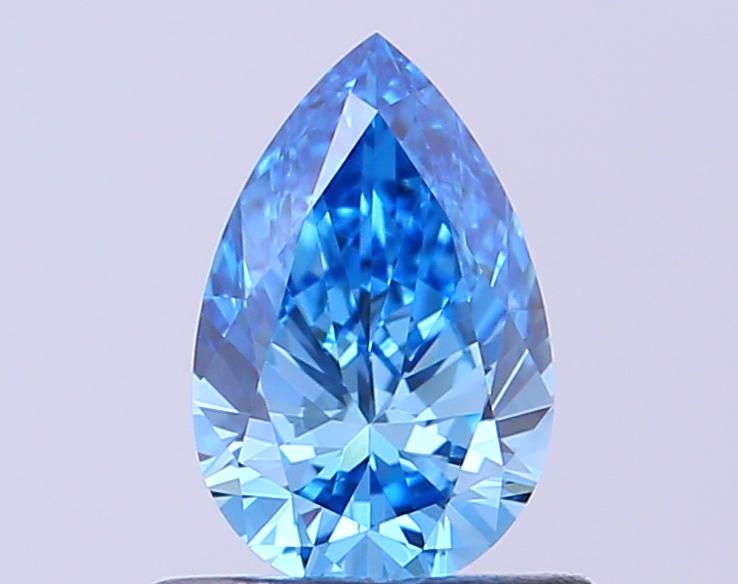 0.55 Ct. Fancy Vivid Blue Pear Lab Grown Diamond