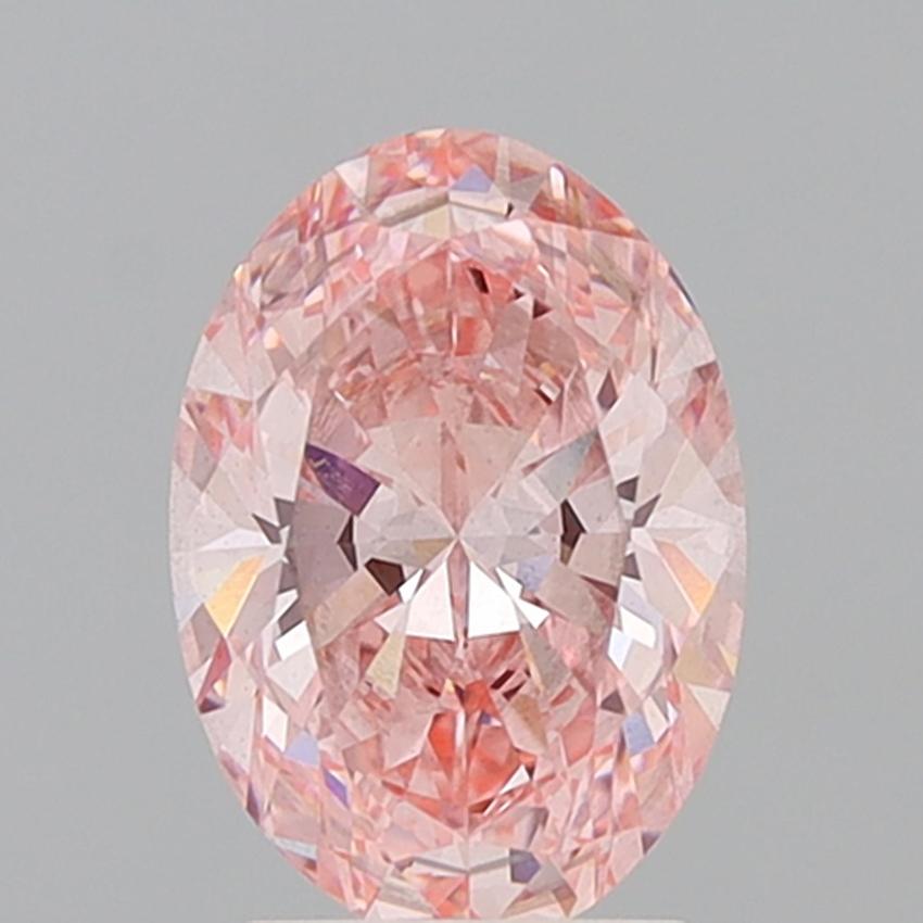 2.39 Ct. Fancy Vivid Pink Oval Lab Grown Diamond