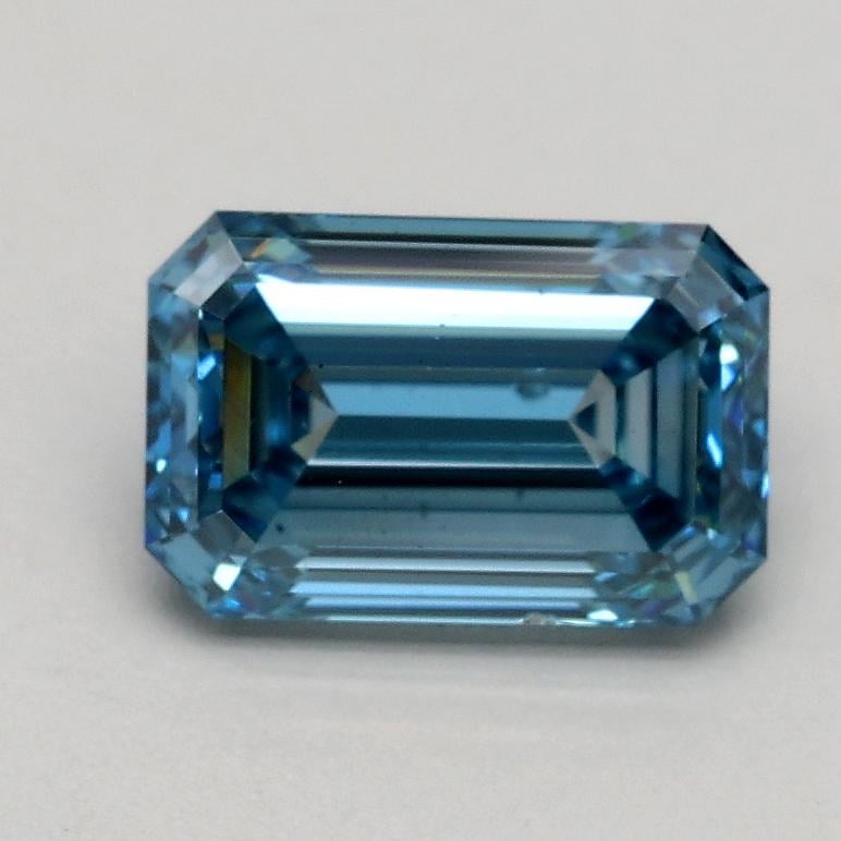 0.96 Ct. Fancy Intense Blue Emerald Lab Grown Diamond
