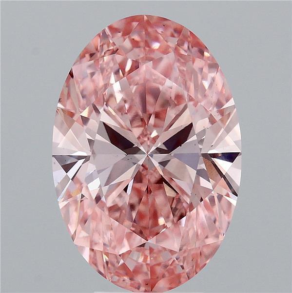 6.09 Ct. Fancy Vivid Pink Oval Lab Grown Diamond