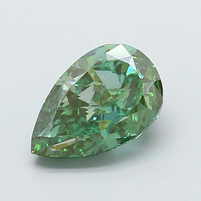 2.01 Ct. Fancy Vivid Green Pear Lab Grown Diamond