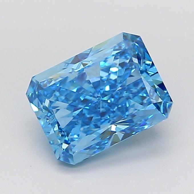 3.04 Ct. Fancy Vivid Blue Radiant Lab Grown Diamond