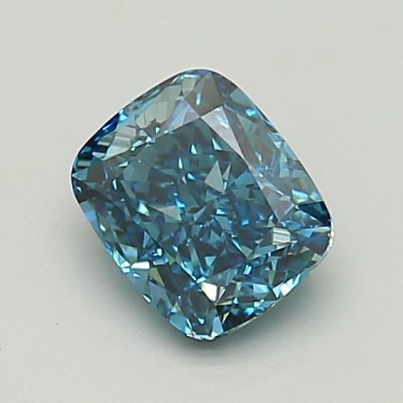 1.57 Ct. Fancy Vivid  Blue Cushion Lab Grown Diamond