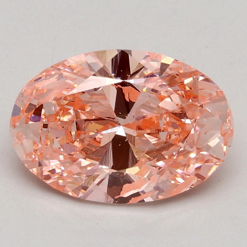 1.98 Ct. Fancy Intense Pink Oval Lab Grown Diamond