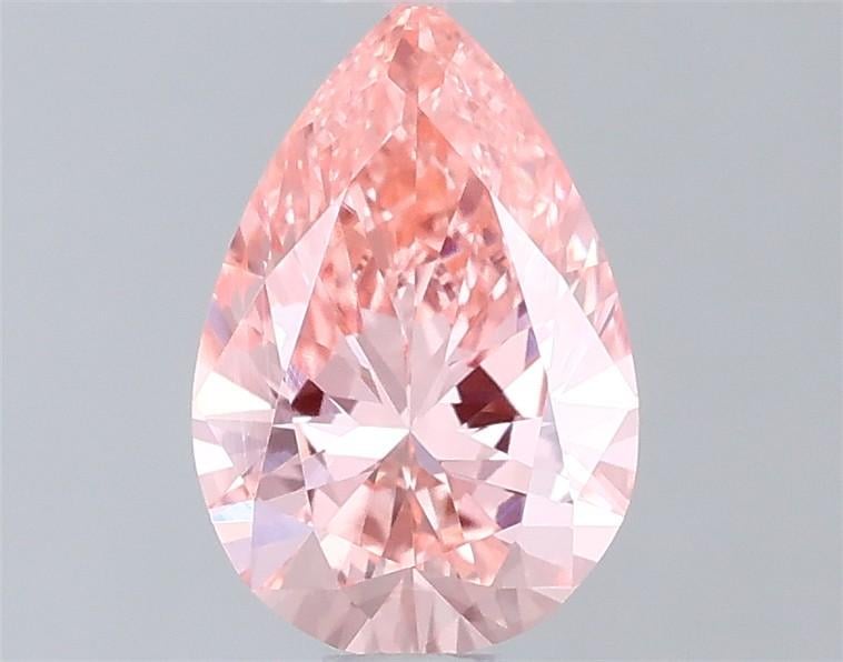 0.69 Ct. Fancy Vivid Pink Pear Lab Grown Diamond