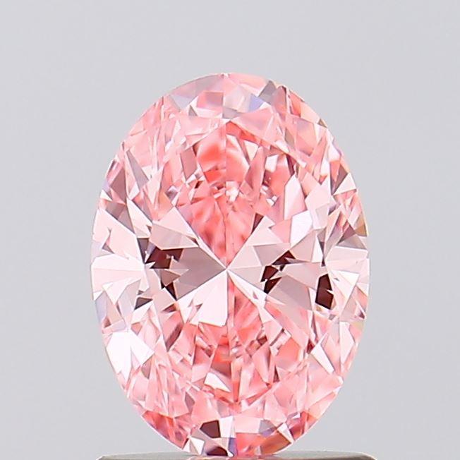 1.05 Ct. Fancy Vivid Pink Oval Lab Grown Diamond