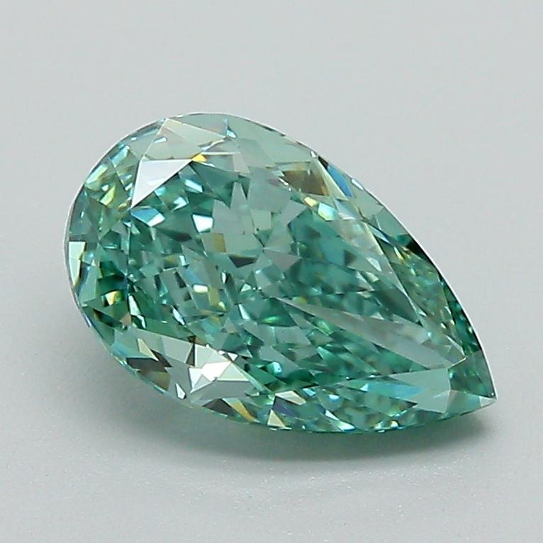 1.41 Ct. Fancy Vivid Green Pear Lab Grown Diamond