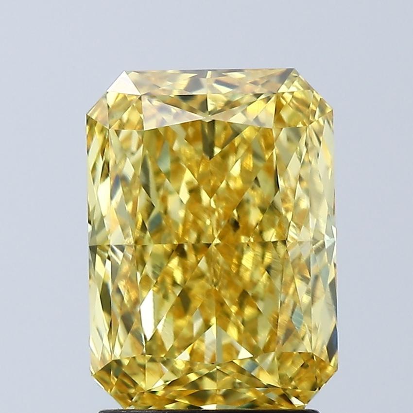 2.56 Ct. Fancy Vivid Yellow Radiant Lab Grown Diamond