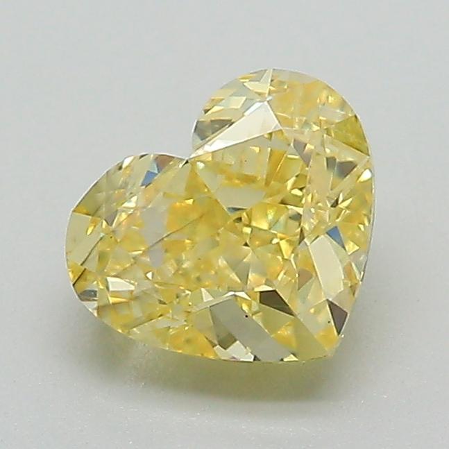 1.23 Ct. Fancy Intense Yellow Heart Lab Grown Diamond