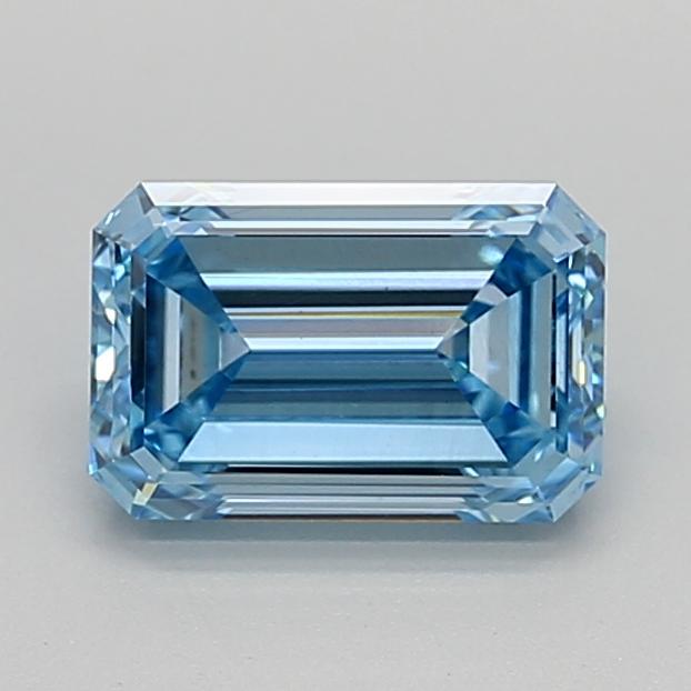 2.01 Ct. Fancy Vivid  Blue Emerald Lab Grown Diamond