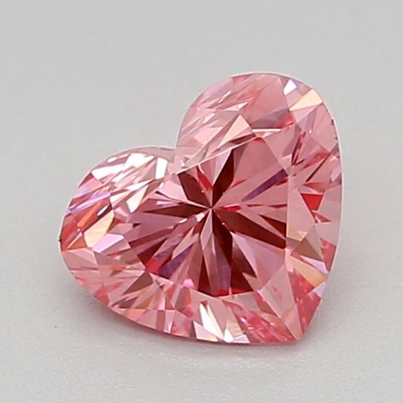 0.49 Ct. Fancy Vivid  Pink Heart Lab Grown Diamond