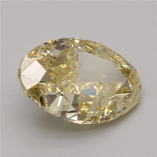 3.74 Ct. Fancy Vivid Yellow Oval Lab Grown Diamond