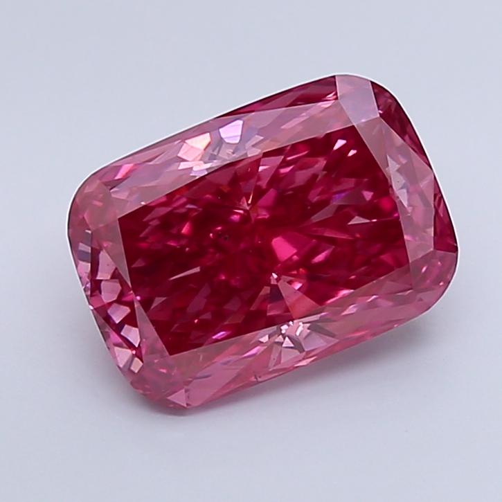 4.56 Ct. Fancy Vivid Pink Cushion Lab Grown Diamond