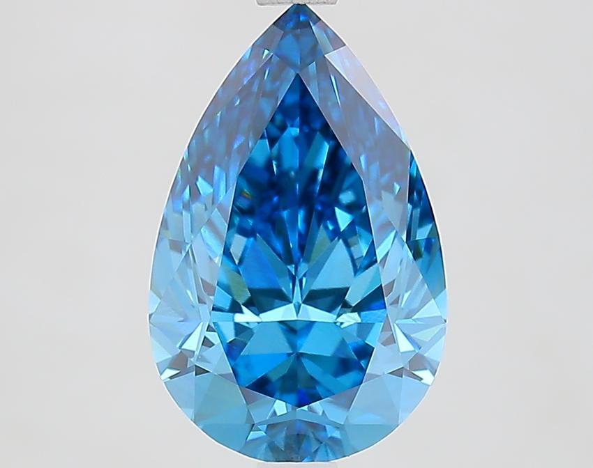 3.10 Ct. Fancy Vivid Blue Pear Lab Grown Diamond