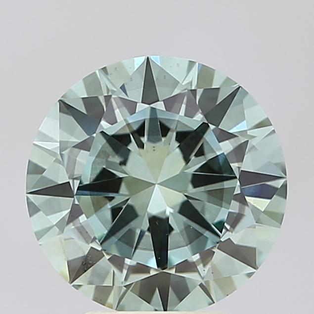 3.01 Ct. Fancy Intense Green Round Lab Grown Diamond