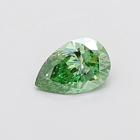 0.63 Ct. Fancy Vivid Green Pear Lab Grown Diamond