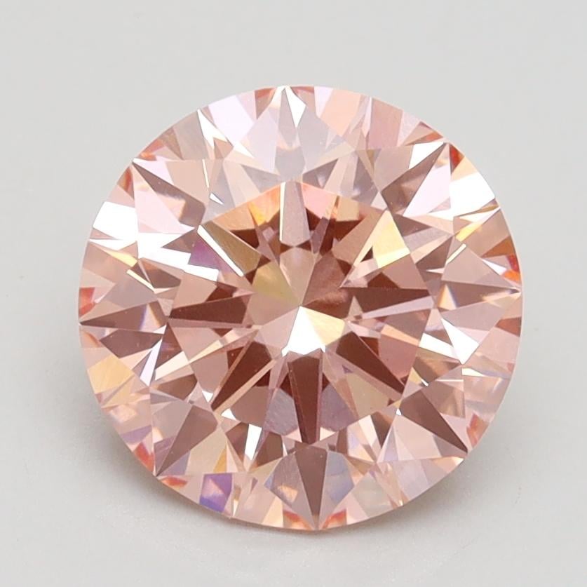 2.29 Ct. Fancy Intense Pink Round Lab Grown Diamond