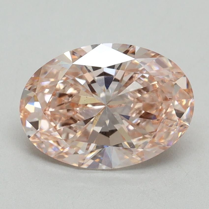 2.01 Ct. Fancy Intense Pink Oval Lab Grown Diamond