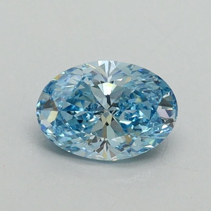 0.52 Ct. Fancy Vivid Blue Oval Lab Grown Diamond