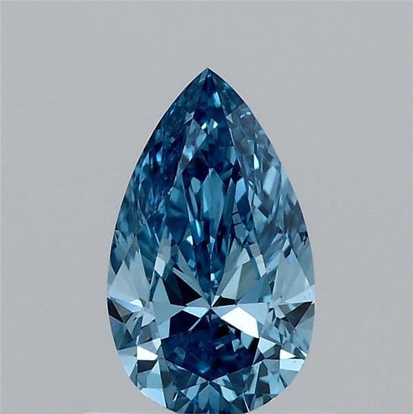 0.71 Ct. Fancy Vivid  Blue Pear Lab Grown Diamond