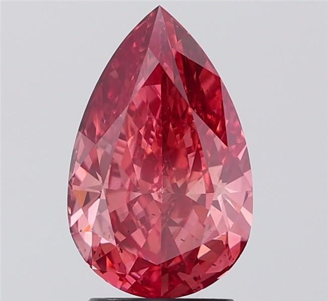 3.04 Ct. Fancy Vivid Brownish Pink Pear Lab Grown Diamond