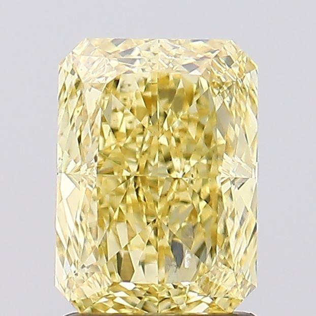 1.69 Ct. Fancy Vivid  Yellow Radiant Lab Grown Diamond