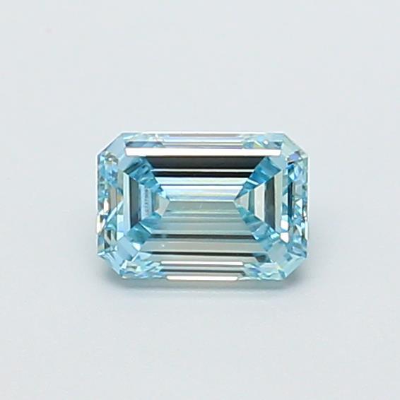 0.52 Ct. Fancy Intense  Blue Emerald Lab Grown Diamond