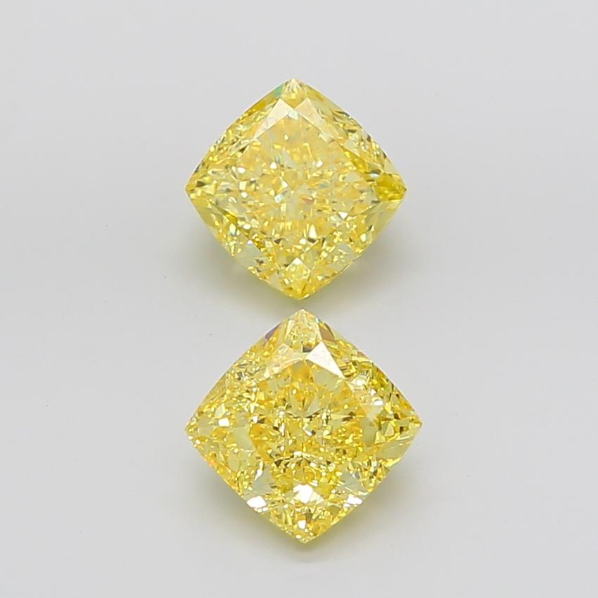 3.56 Ct. Fancy Intense Yellow Cushion Lab Grown Diamond