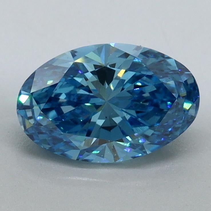 1.05 Ct. Fancy Vivid Blue Oval Lab Grown Diamond