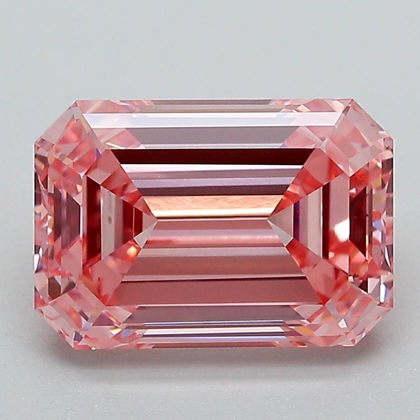 3.49 Ct. Fancy Intense Pink Emerald Lab Grown Diamond