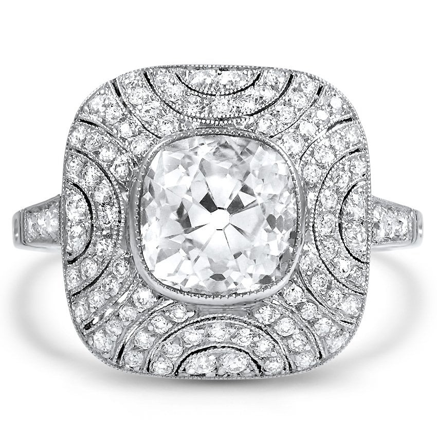 Art Deco Reproduction Diamond Vintage Ring