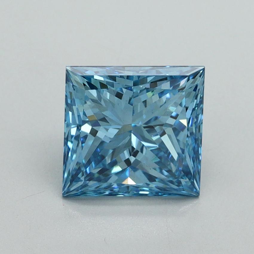 2.03 Ct. Fancy Vivid Blue Princess Lab Grown Diamond