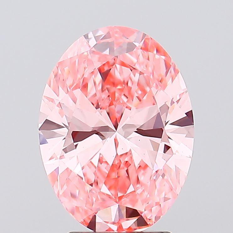 3.03 Ct. Fancy Vivid Pink Oval Lab Grown Diamond