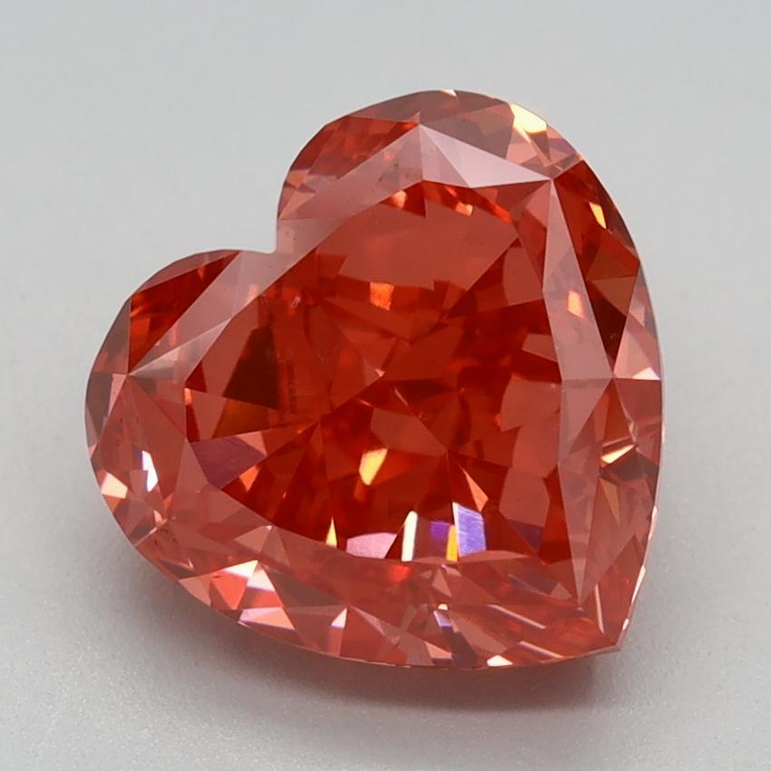 2.82 Ct. Fancy Vivid Pink Heart Lab Grown Diamond