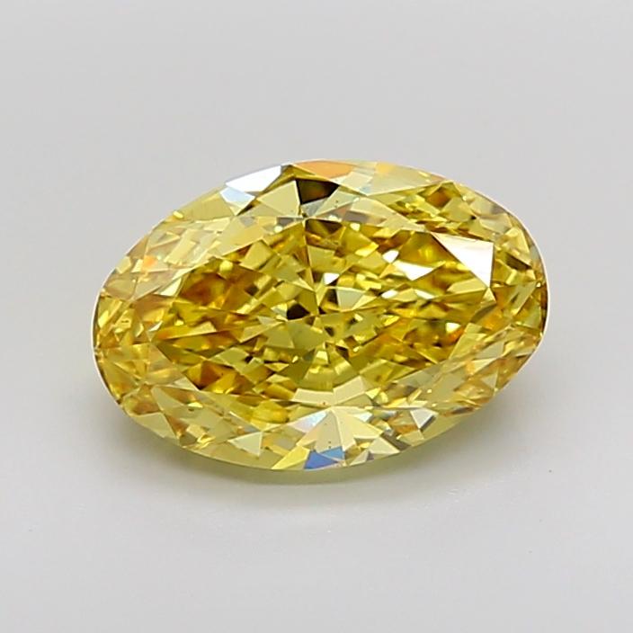 5.10 Ct. Fancy Vivid Yellow Oval Lab Grown Diamond