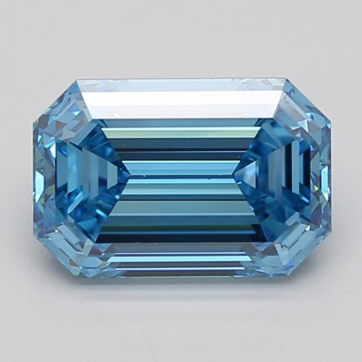 2.30 Ct. Fancy Vivid Blue Emerald Lab Grown Diamond
