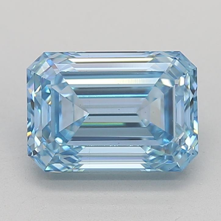 2.55 Ct. Fancy Vivid  Blue Emerald Lab Grown Diamond