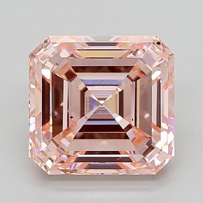 4.02 Ct. Fancy Intense  Pink Asscher Lab Grown Diamond